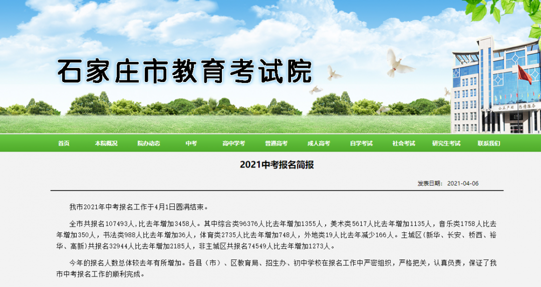 2021年河北中考人數(shù)確定啦！